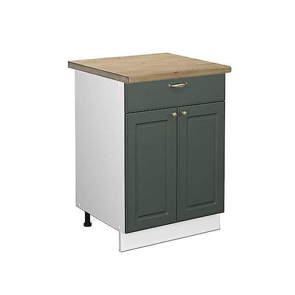 Vicco Küchenunterschrank R-Line Weiß Hochglanz/Anthrazit 80 cm AP Eiche günstig online kaufen