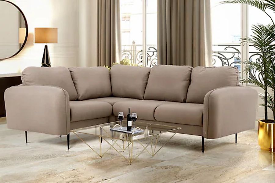 Home affaire Ecksofa »Skidi L-Form« mit losen Rückenkissen und Keder oben a günstig online kaufen