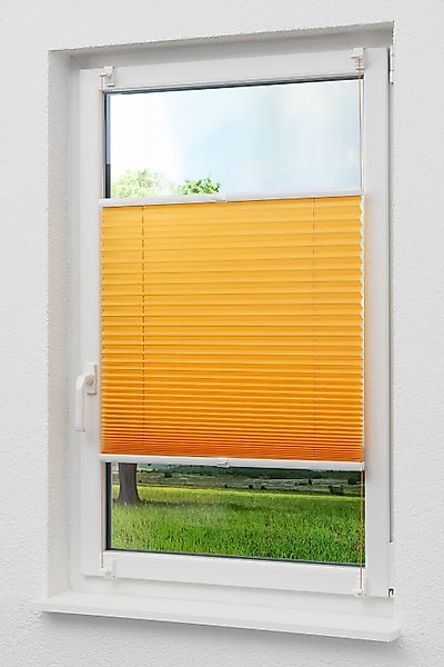 LYSEL® Plissee Klemmen Orange, blickdicht, HxB günstig online kaufen