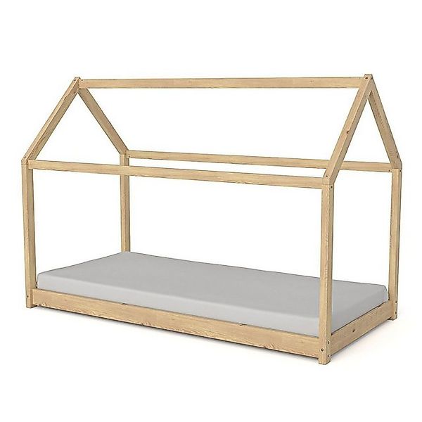 Artkid Spielbett ArtKid Haley Natur Montessori Hausbett Bodenbett 90x200, i günstig online kaufen