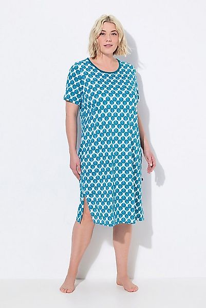 Ulla Popken Nachthemd Nachthemd Muscheln Rundhals Halbarm günstig online kaufen