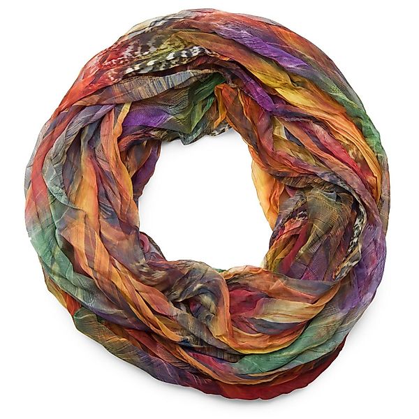 styleBREAKER Loop Loop mit Feder Muster, günstig online kaufen