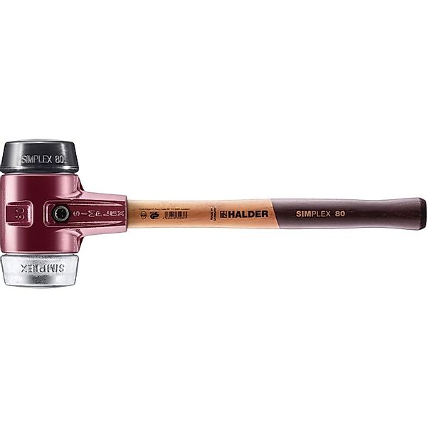 Halder Simplex Schonhammer Ø 80 mm Gummi   Weichmetall mit Tempergussgehäus günstig online kaufen