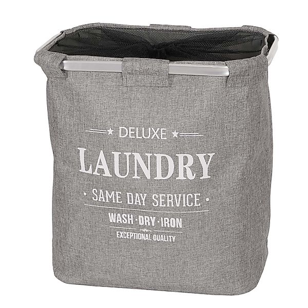 MCW Wäschesammler C34 56x49x30cm 82l mit Netz Grau günstig online kaufen