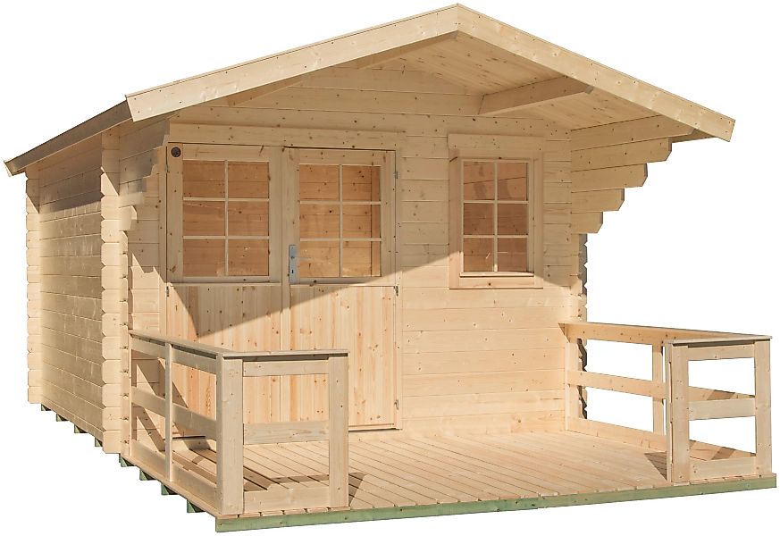 KONIFERA Gartenhaus "Kallenberg 2", (Set), mit Terrasse, Vordach und Fußbod günstig online kaufen