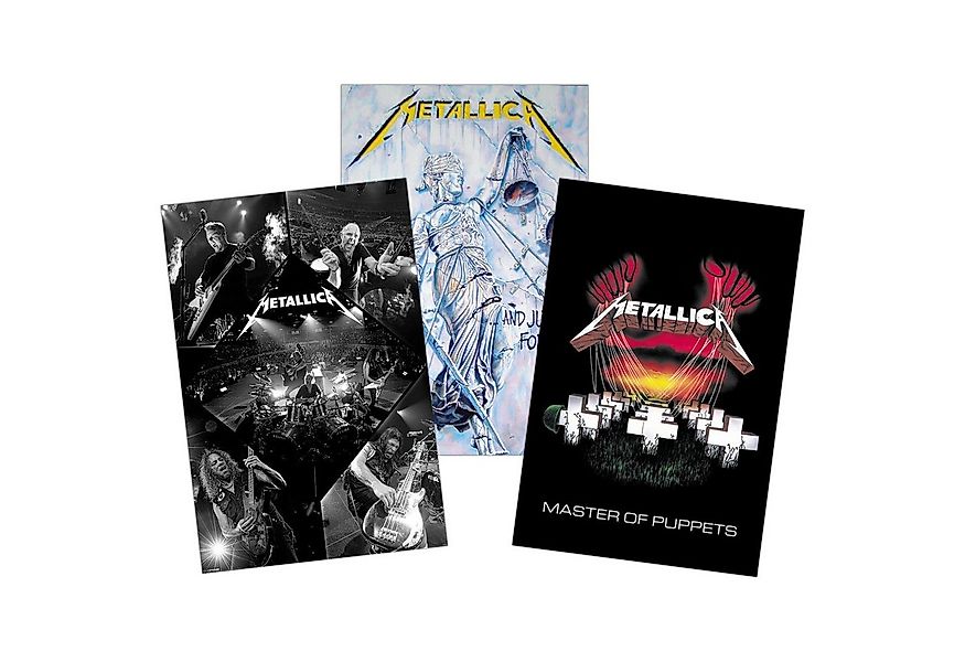 Close Up Poster Metallica Poster 3erSet 61 x 91,5 cm günstig online kaufen