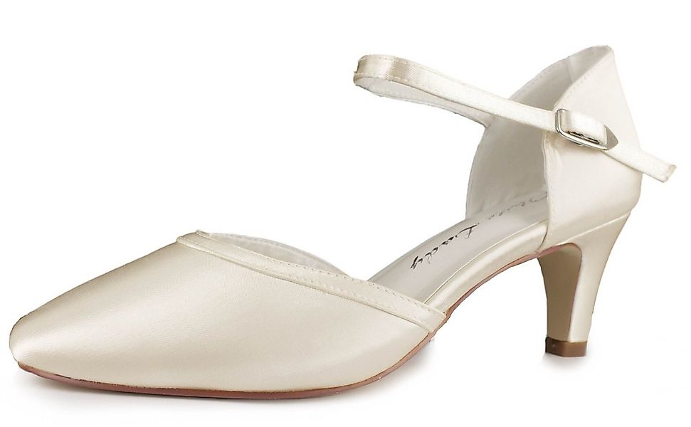 White Lady 752 ivory Satin - einfärbbare Brautschuhe Slingpumps günstig online kaufen