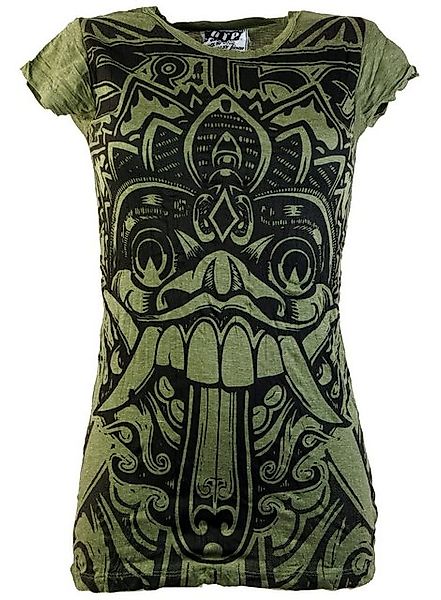 Guru-Shop T-Shirt Sure T-Shirt Dragon - olive Goa Style, alternative Beklei günstig online kaufen