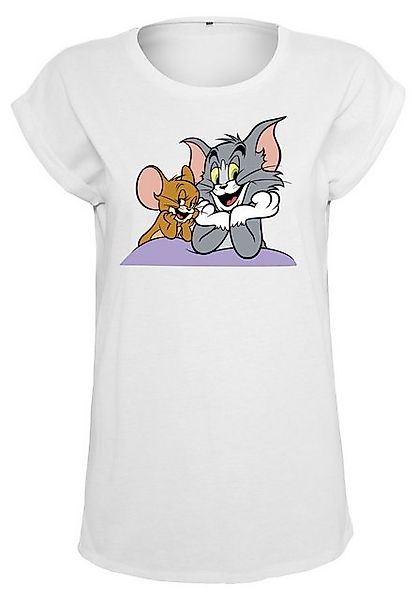 Merchcode Kurzarmshirt Damen Ladies Tom & Jerry Pose Tee (1-tlg) günstig online kaufen