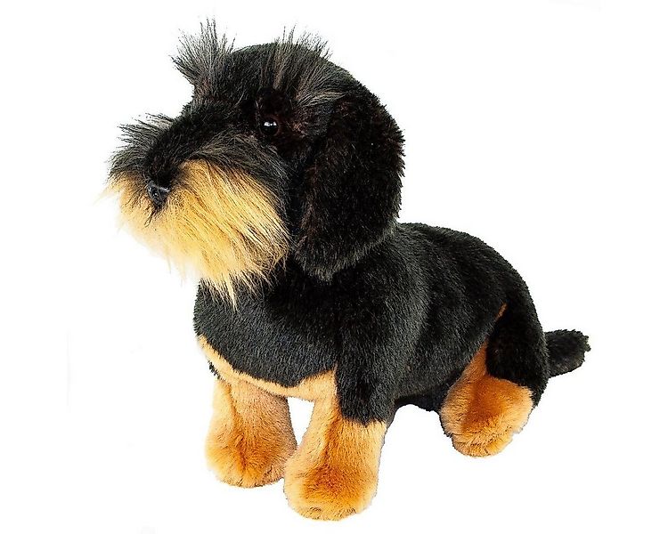 Teddys Rothenburg Kuscheltier Rauhaardackel Waldi 28 cm stehend schwarz/bra günstig online kaufen