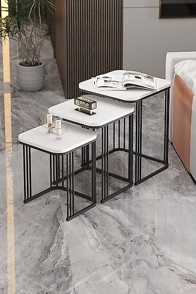 en.casa Couchtisch (Satztische, 3-St., 3-teiliges Satztisch-Set), 3er-Set, günstig online kaufen