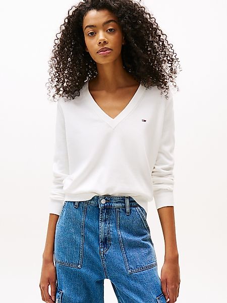 Tommy Jeans V-Ausschnitt-Pullover TJW ESSENTIAL VNECK günstig online kaufen