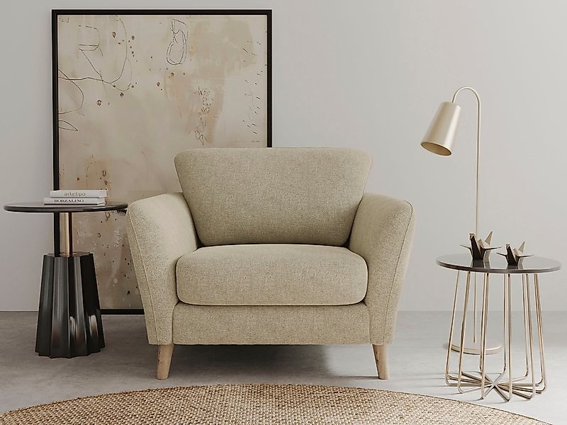 Home affaire Sessel "MARSEILLE", Massivholzbeine Eiche, Landhausstil, Welle günstig online kaufen