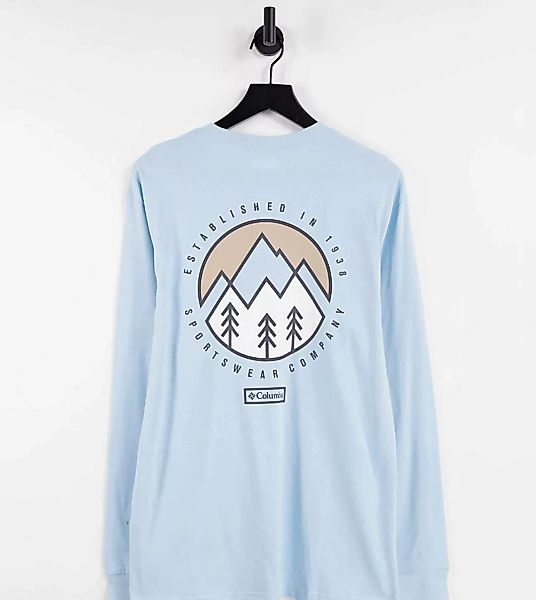 Columbia – Cades Cove – Langärmliges Shirt in Blau – exklusiv bei ASOS günstig online kaufen