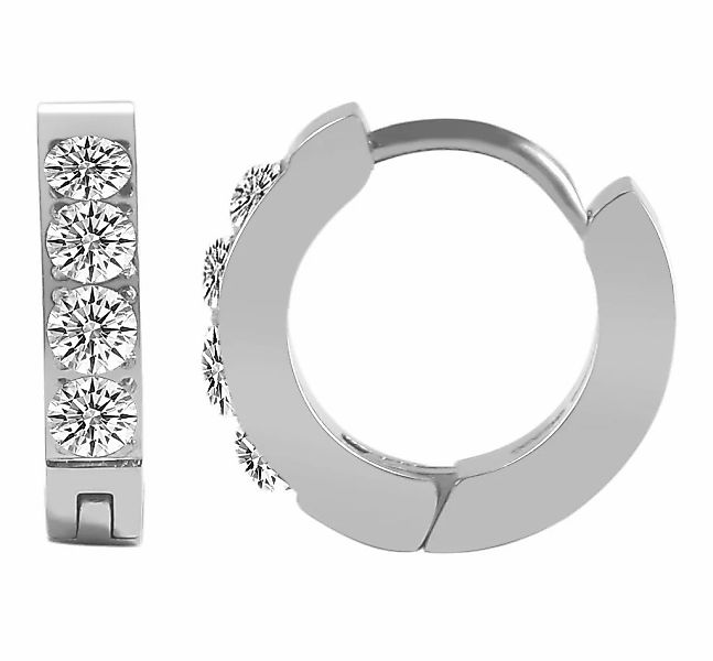 Adelia´s Klappcreolen "Damen Ohrringe – Klappcreole aus Edelstahl mit Stras günstig online kaufen