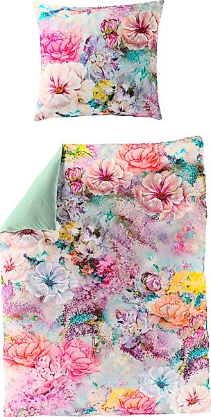 BIERBAUM Wendebettwäsche "Colorful Flowers" 2 Stk. tlg. mit floralem Digita günstig online kaufen