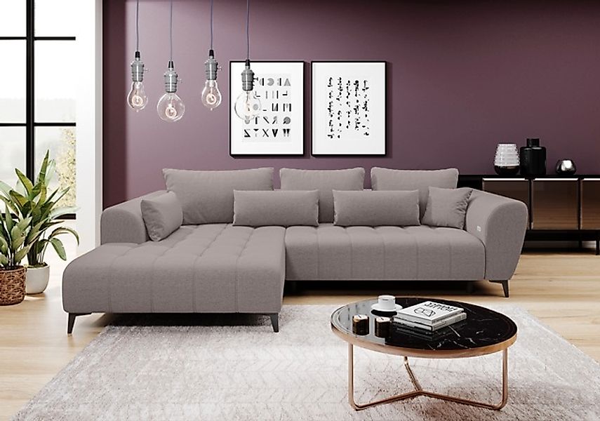 WERK2 Ecksofa »Garay, XXL-Liegefläche: elektrisch ausziehbar auf ca. 228×12 günstig online kaufen