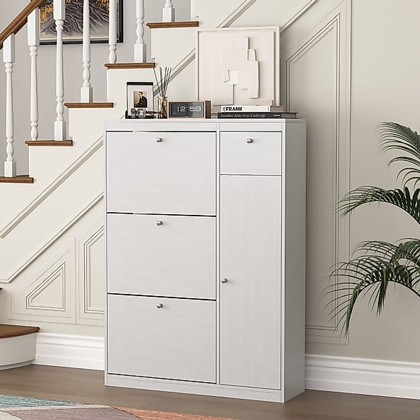 OKWISH Schuhschrank Freistehender Schuhregal-Organizer (Schuhschrank mit günstig online kaufen