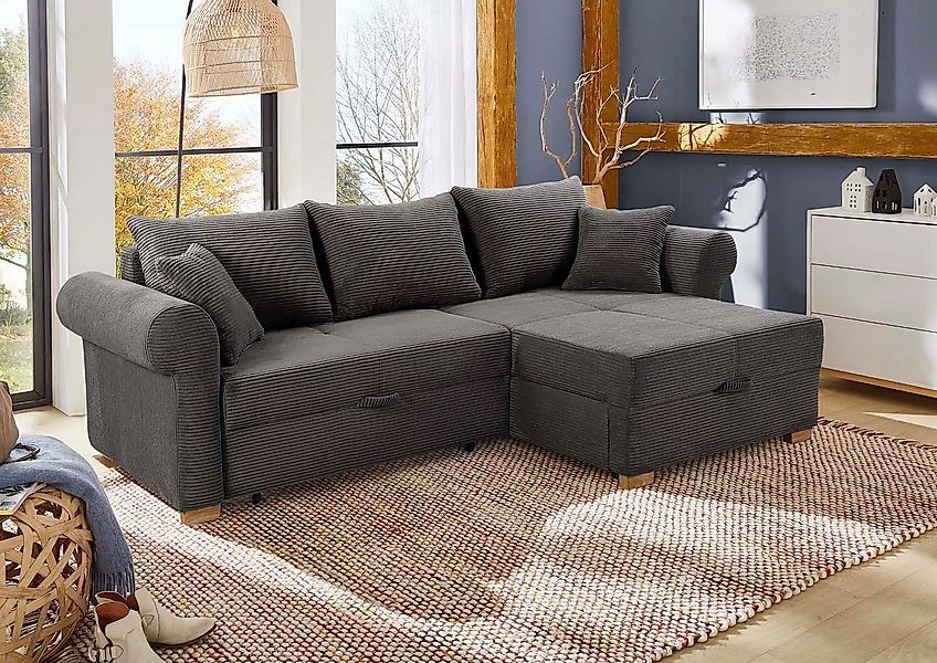 Jockenhöfer Gruppe Ecksofa List L-Form, viel Stauraum, 2 separate Liegefläc günstig online kaufen