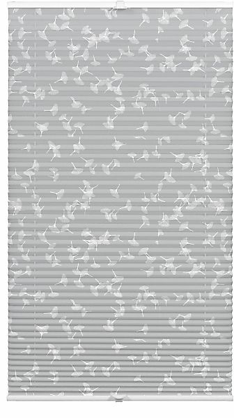 GARDINIA Plissee "Dekor Ginkgo Oesyter Mushroom" blickdicht ohne Bohren ver günstig online kaufen