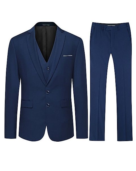 Allthemen Anzug (3 tlg) Slim Fit Herrenanzug im eleganten Look Businessanzu günstig online kaufen