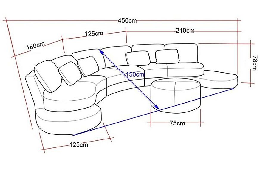 JVmoebel Sofa Weiße Wohnlandschaft luxus Sofa mit Ablageflächen Design Neu, günstig online kaufen