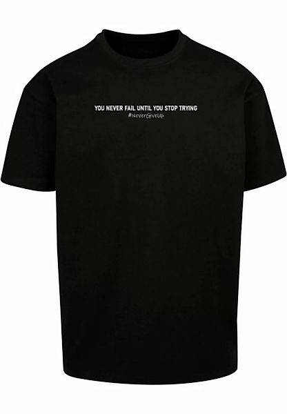 Merchcode T-Shirt Merchcode Herren Never Give Up Heavy Oversized Tee (1-tlg günstig online kaufen