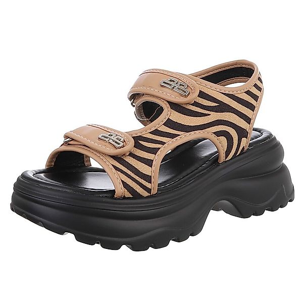 Ital-Design Modische Sandalen mit Klettverschluss und günstig online kaufen