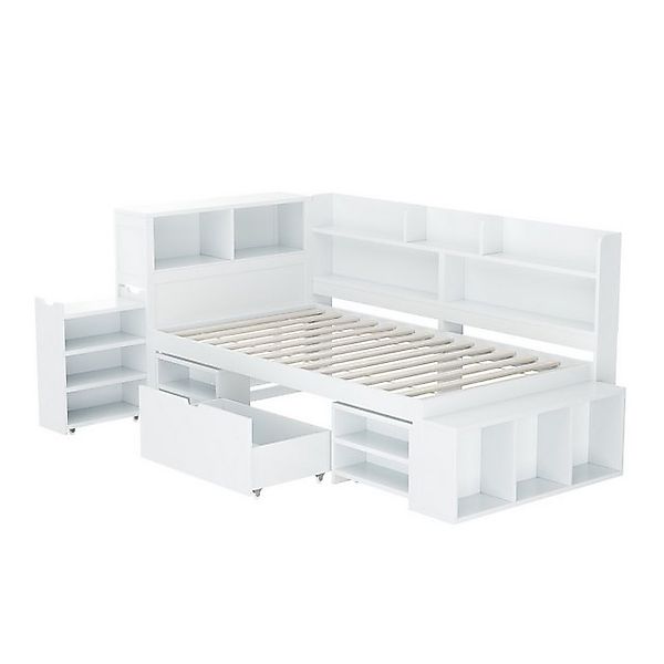 Gotagee Kinderbett Einzelbett 90 x 200 cm Polsterbett Multifunktionsbett Ju günstig online kaufen