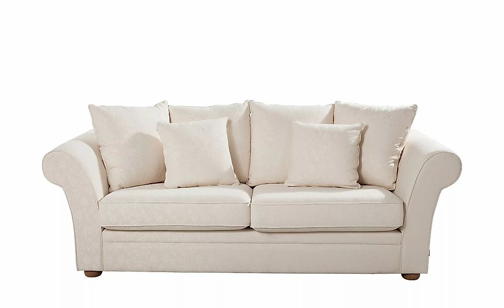 Landhaus-Sofa  weiß - Flachgewebe Olivia ¦ weiß ¦ Maße (cm): B: 240 H: 100 günstig online kaufen
