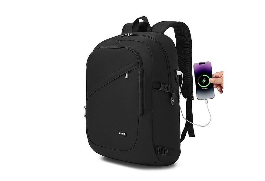 KONO Notebook-Rucksack Wasserdichter Laptop-Rucksack mit USB-Ladeport & Rol günstig online kaufen