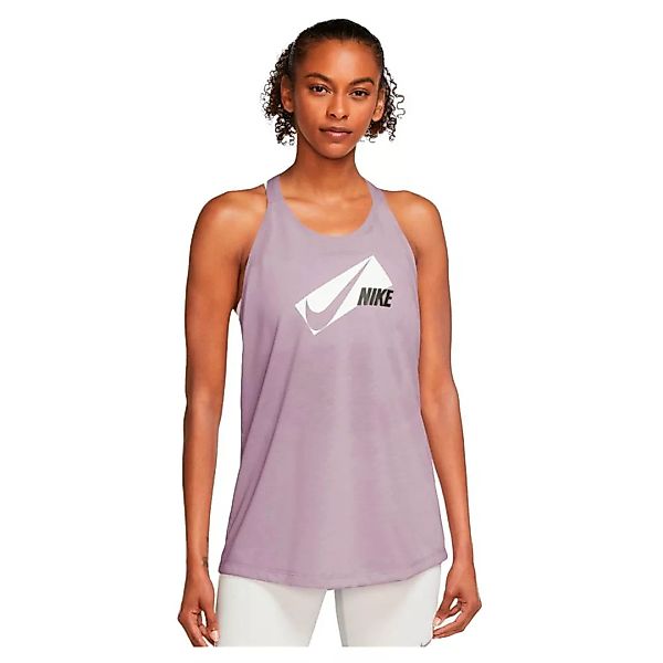 Nike Dri Fit Elastika Graphic Ärmelloses T-shirt L Iced Lilac / Black günstig online kaufen