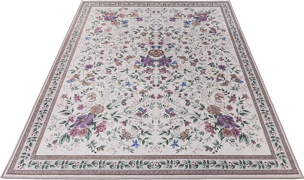 Gino Falcone Orientteppich "Viola GF045" rechteckig 3 mm Höhe in Pastell Fa günstig online kaufen