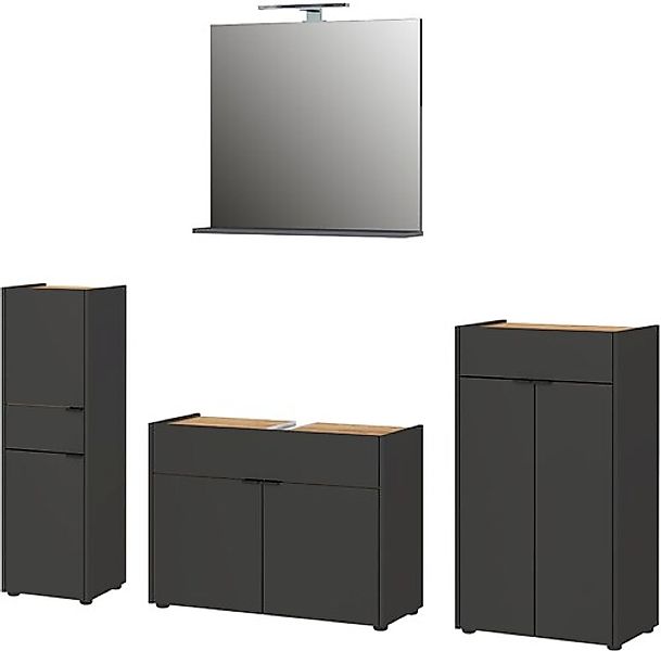 GERMANIA Badmöbel-Set »Ameca«, (4 St.), Badezimmer-Set aus Waschbeckenunter günstig online kaufen