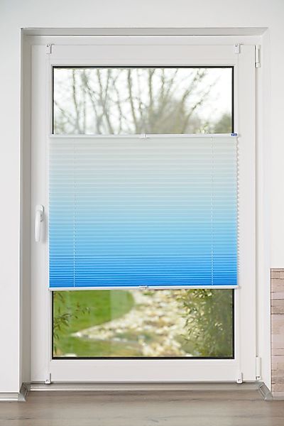 K-HOME Plissee Farbverlauf, Lichtschutz, ohne Bohren, günstig online kaufen