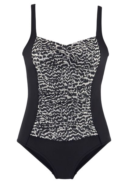 LASCANA Badeanzug Clara mit gerafftem Einsatz günstig online kaufen