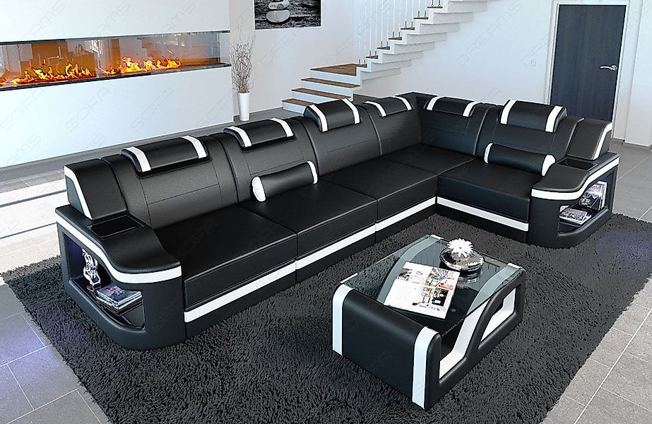 Sofa Dreams Ecksofa Ledersofa Padua L Form Mini, Designersofa, Sofa mit Lic günstig online kaufen