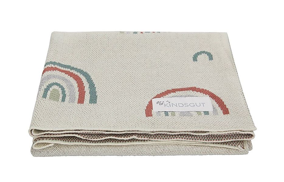 Kinderdecke, KINDSGUT, weiche Baby-Decke, Regenbogen günstig online kaufen