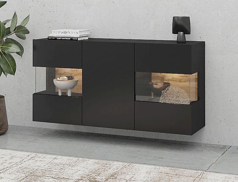 Home affaire Sideboard "Ava, Breite 120 cm, hängend und stehend montierbar" günstig online kaufen