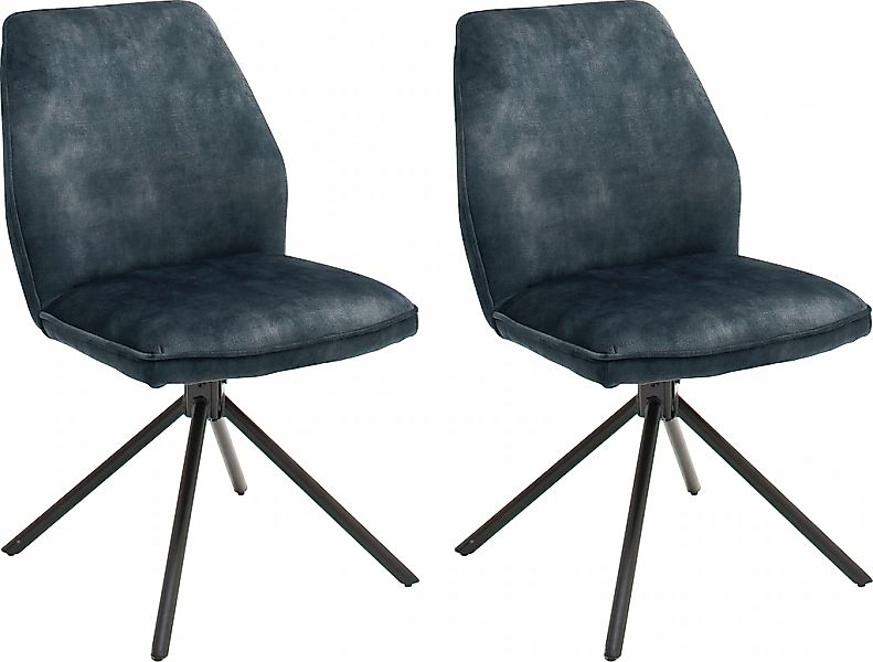 MCA furniture Esszimmerstuhl "Ottawa" (Set) 2 Stk. Vintage Vintage Velourso günstig online kaufen