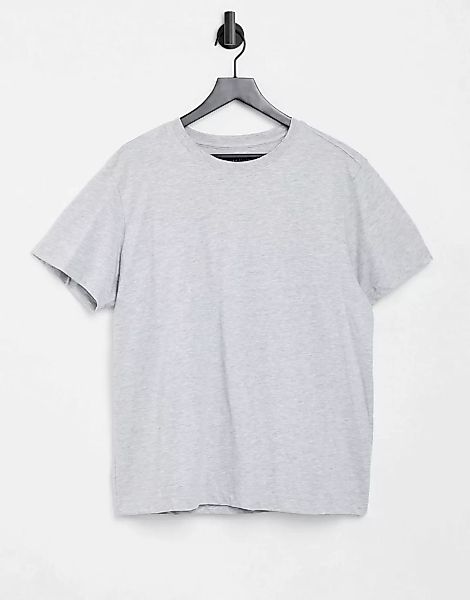 Weekday – Grau meliertes Oversize-T-Shirt in Relaxed Fit günstig online kaufen