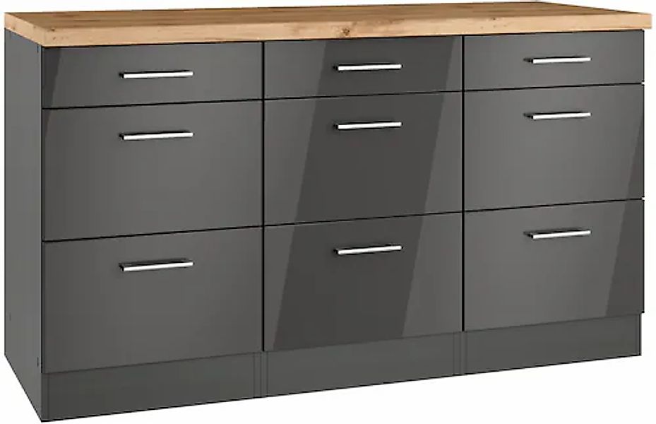 KOCHSTATION Unterschrank »KS-Milan«, HELD Möbel,Auszugschrank 150 cm, matte günstig online kaufen