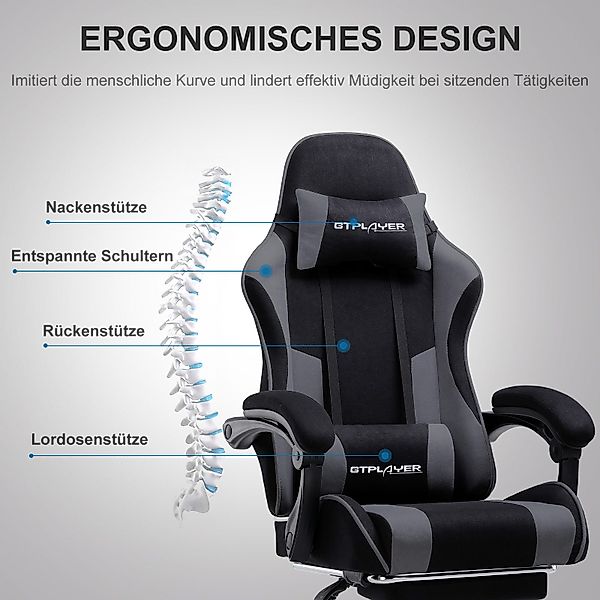 GTPLAYER Gaming-Stuhl Bürostuhl Gaming Stuhl Massage günstig online kaufen