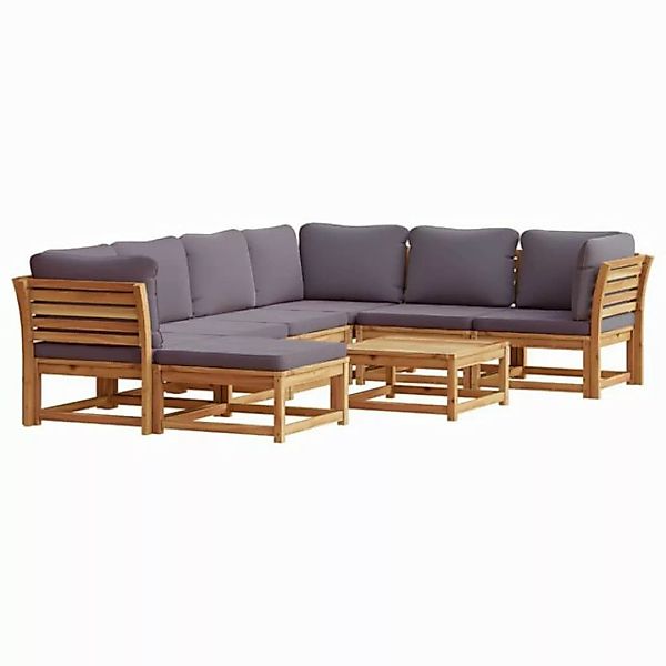 vidaXL Sofaelement 8-tlg. Garten-Lounge-Set mit Kissen Massivholz (1 St) günstig online kaufen