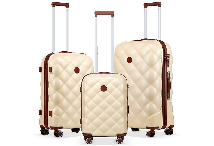 HOMELUX Trolleyset Kofferset Reisekoffer 3er ABS Hartschalen-Koffer, 4 Roll günstig online kaufen