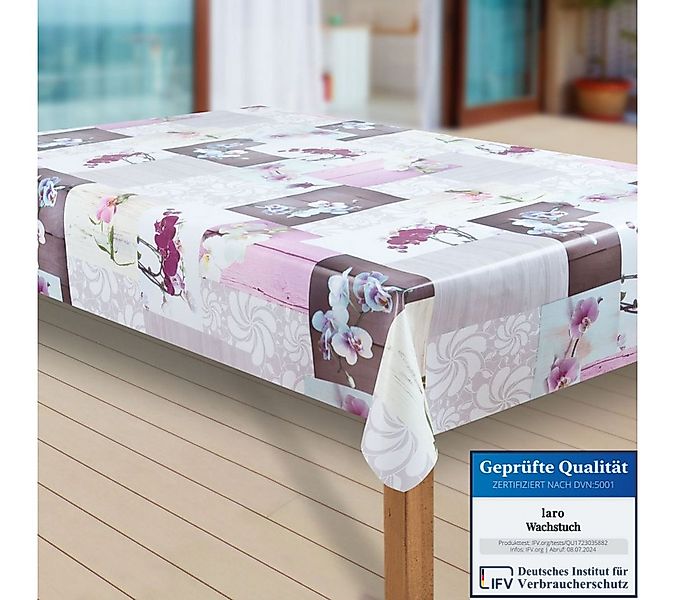 laro Tischdecke Wachstuch-Tischdecken Abwaschbar Orchidee rechteckig günstig online kaufen