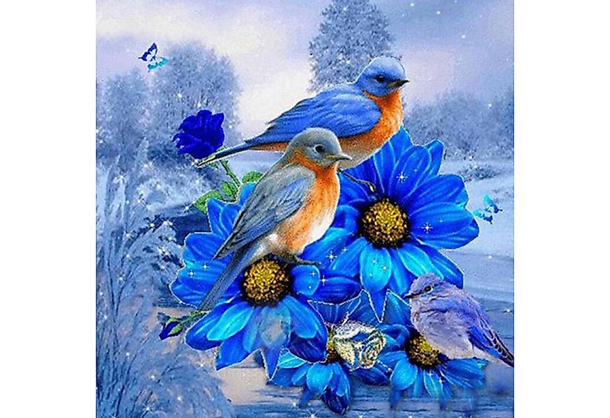 LaCute Malen nach Zahlen 5d Diamond Painting Vogel Blumen Malen nach Zahlen günstig online kaufen