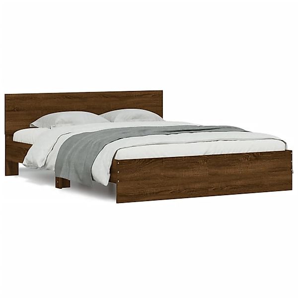 vidaXL Bettgestell mit Kopfteil Grau Sonoma 140x200 cm1937181 günstig online kaufen