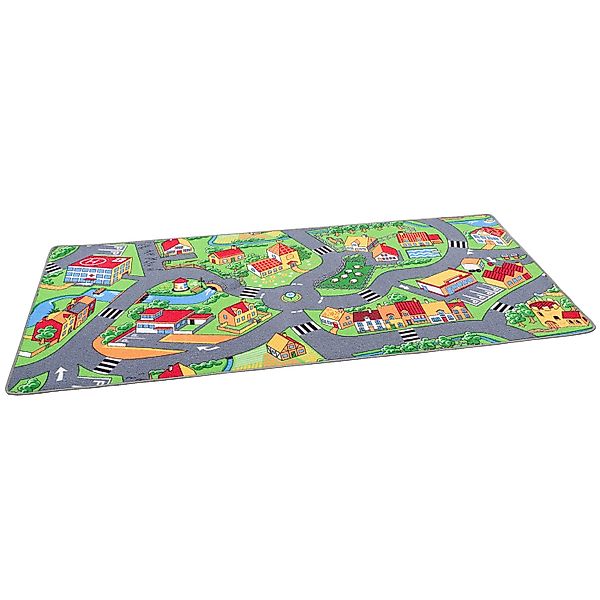 Snapstyle Kinder Spiel Teppich Little Village Bunt 100x400cm günstig online kaufen