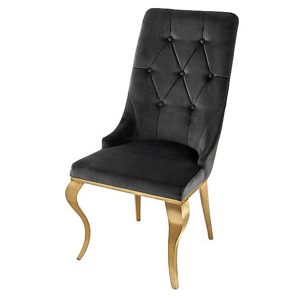 riess-ambiente Polsterstuhl MODERN BAROCK schwarz / günstig online kaufen